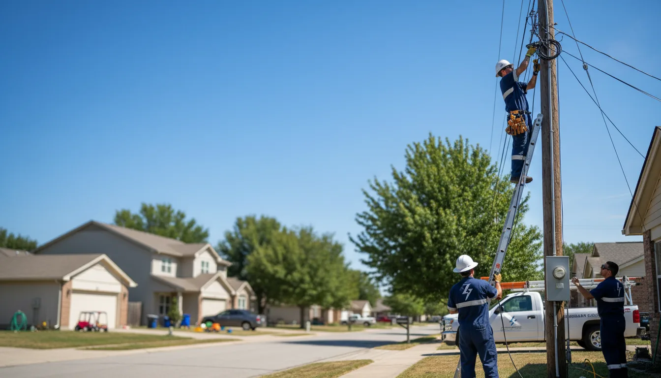 Residential electrician providing installation services in Frederick, OK